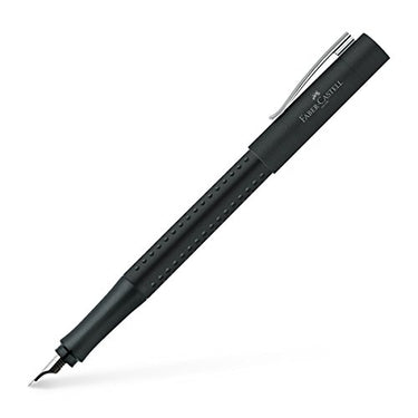 FABER-CASTELL 140908 - moderner Füller Grip 2011 mit Ergonomisches Design und Hochwertige Konstruktion, Füllfederhalter mit Feder F, Nachfüllbar inkl. Tintenpatrone - Schwarz, 1 Stück im Sale